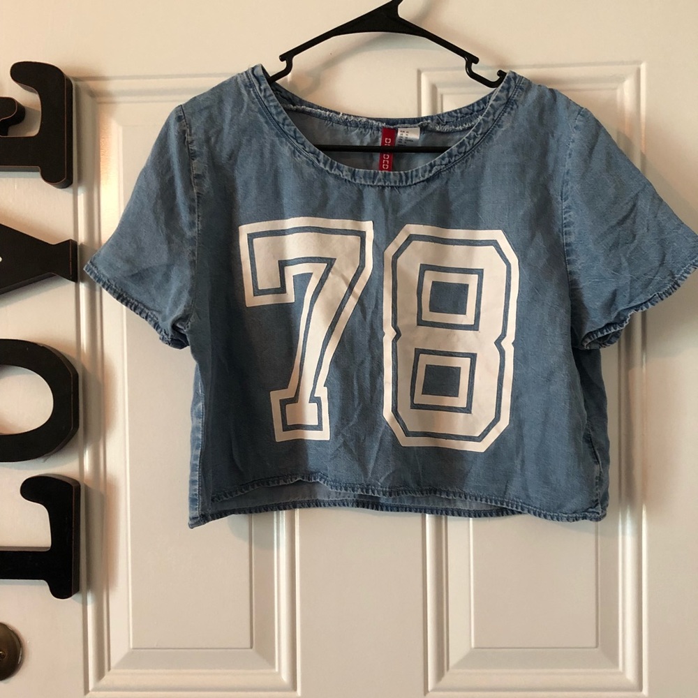 H&M Jean Crop Top